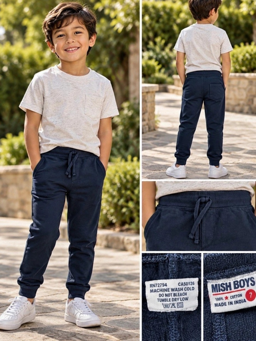 Mish Boys Jogger Sweatpants in Blue Boys 7